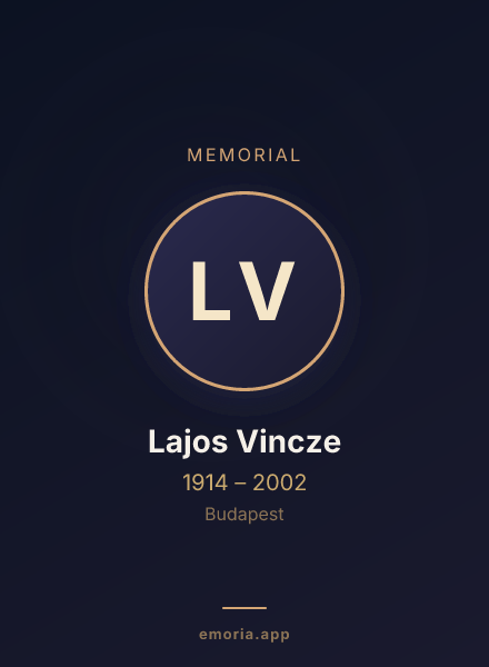 Memorial portrait of Lajos Vincze