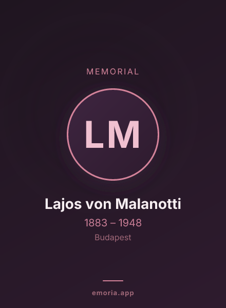 Memorial portrait of Lajos von Malanotti