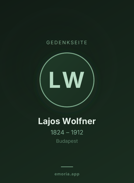 Gedenkportrait von Lajos Wolfner