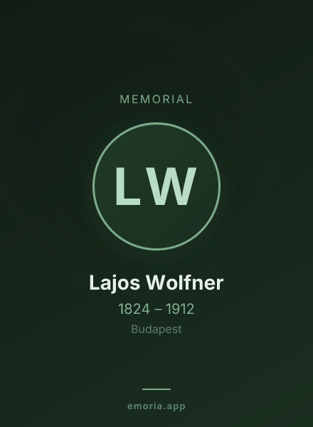 Memorial portrait of Lajos Wolfner