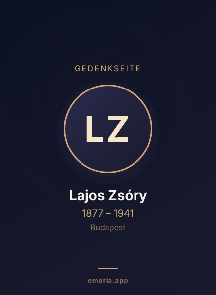 Gedenkportrait von Lajos Zsóry
