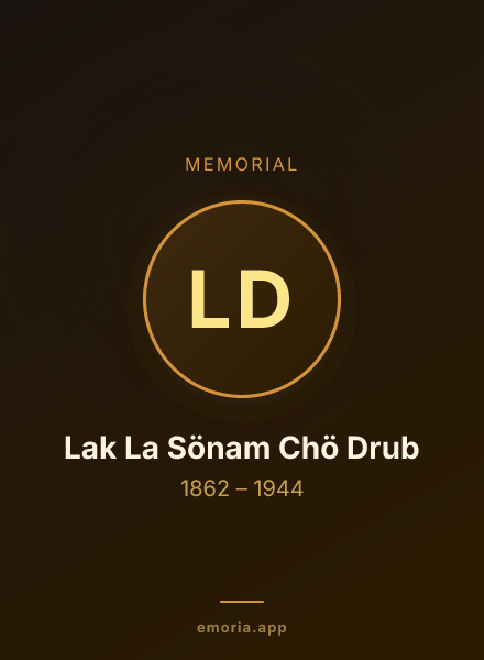 Memorial portrait of Lak La Sönam Chö Drub