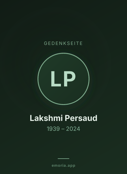 Gedenkportrait von Lakshmi Persaud
