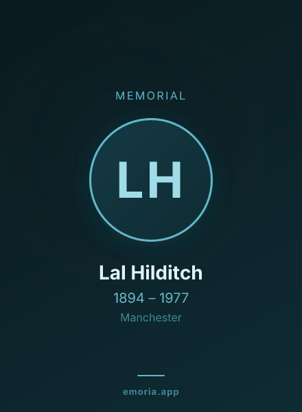 Memorial portrait of Lal Hilditch
