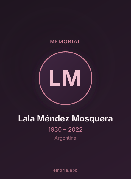 Memorial portrait of Lala Méndez Mosquera