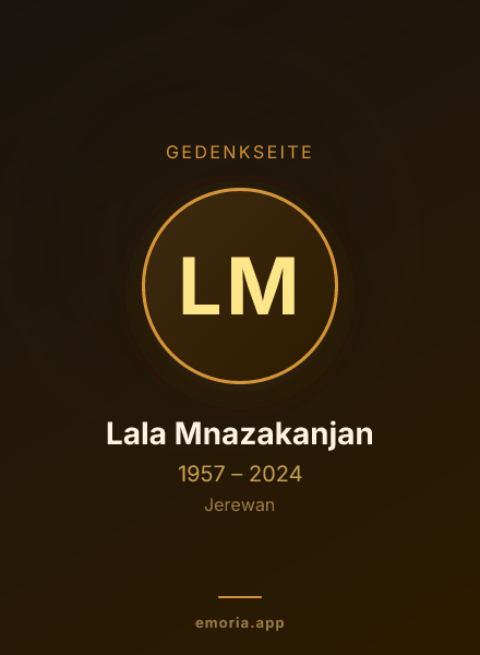 Gedenkportrait von Lala Mnazakanjan
