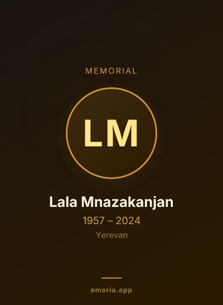Memorial portrait of Lala Mnazakanjan