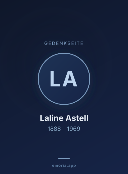 Gedenkportrait von Laline Astell