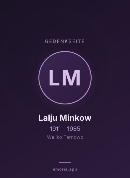 Gedenkportrait von Lalju Minkow