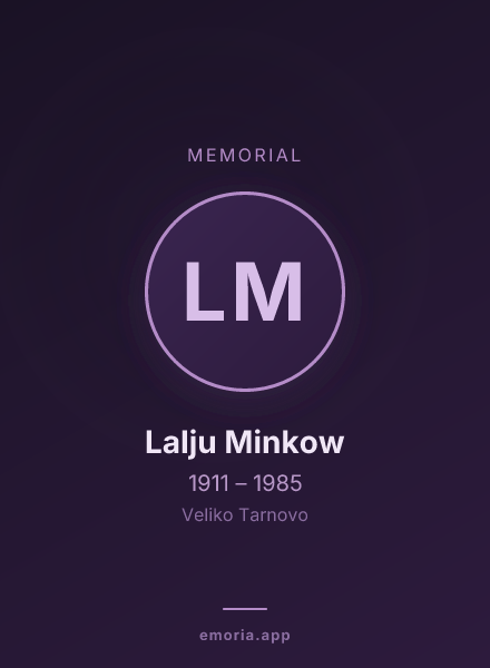 Memorial portrait of Lalju Minkow