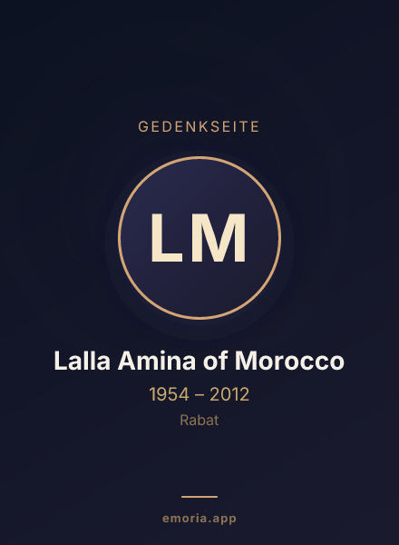 Gedenkportrait von Lalla Amina of Morocco