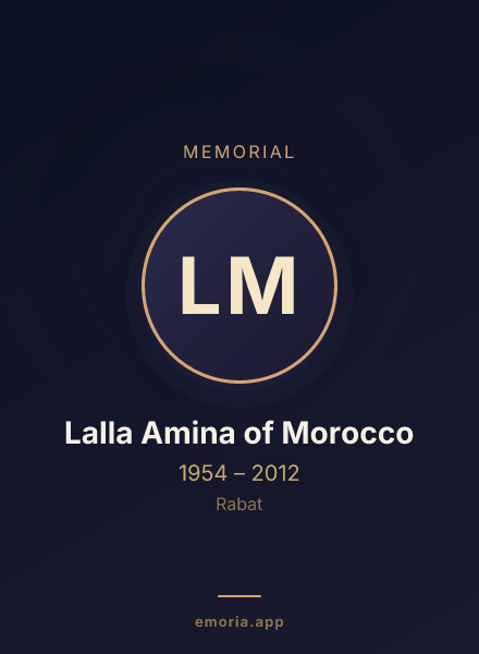 Memorial portrait of Lalla Amina of Morocco