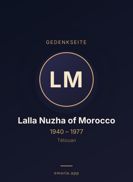 Gedenkportrait von Lalla Nuzha of Morocco