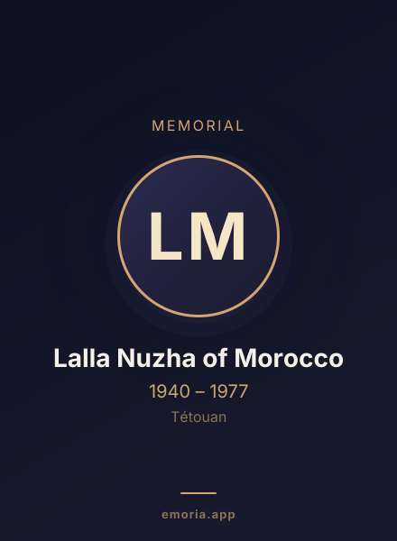 Memorial portrait of Lalla Nuzha of Morocco
