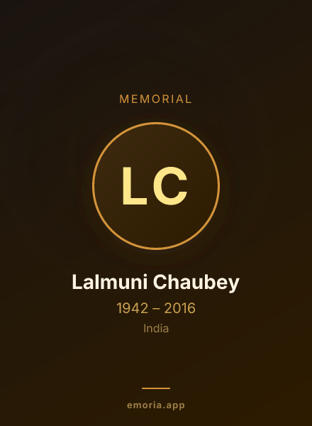 Memorial portrait of Lalmuni Chaubey
