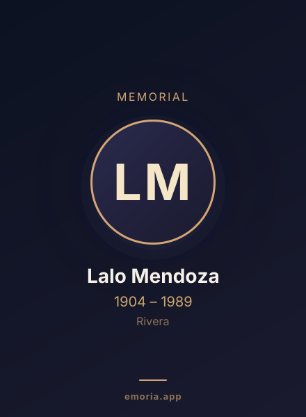 Memorial portrait of Lalo Mendoza