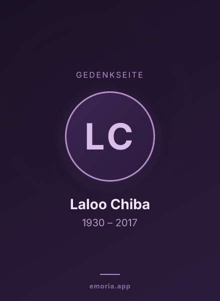 Gedenkportrait von Laloo Chiba