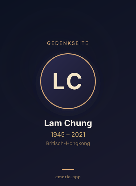 Gedenkportrait von Lam Chung