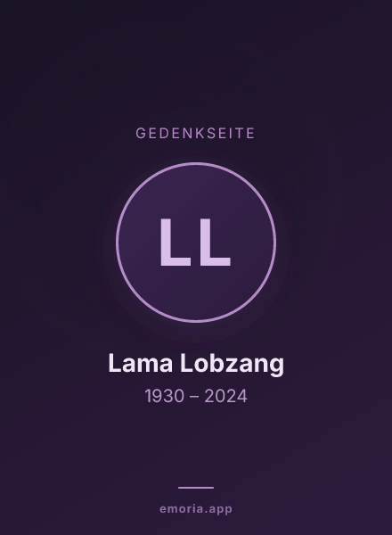 Gedenkportrait von Lama Lobzang