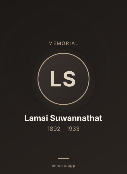 Memorial portrait of Lamai Suwannathat