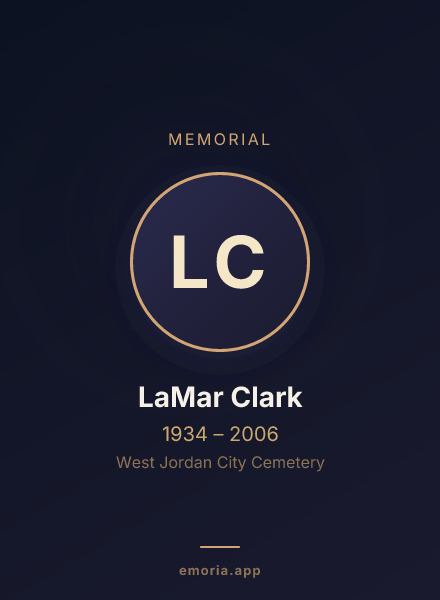 Memorial portrait of LaMar Clark