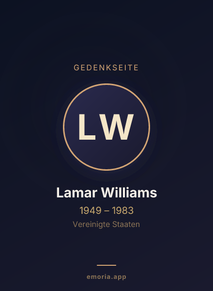 Gedenkportrait von Lamar Williams