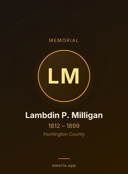 Memorial portrait of Lambdin P. Milligan