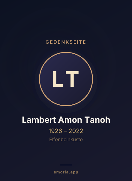 Gedenkportrait von Lambert Amon Tanoh