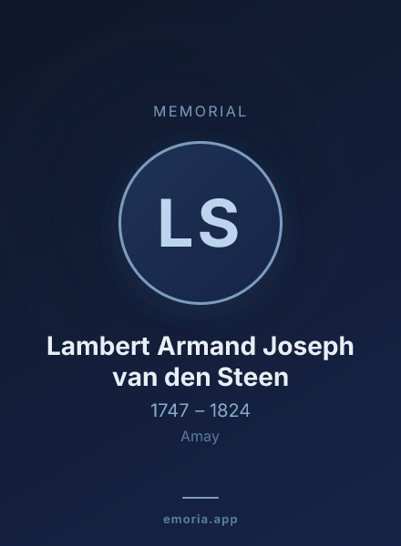 Memorial portrait of Lambert Armand Joseph van den Steen