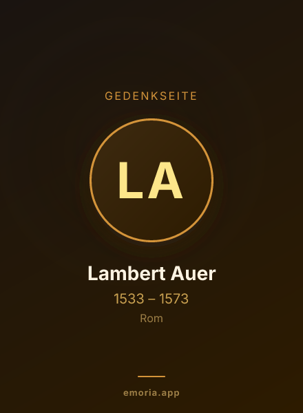 Gedenkportrait von Lambert Auer