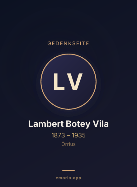 Gedenkportrait von Lambert Botey Vila