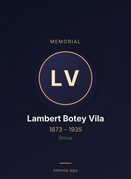 Memorial portrait of Lambert Botey Vila