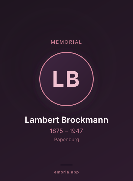 Memorial portrait of Lambert Brockmann