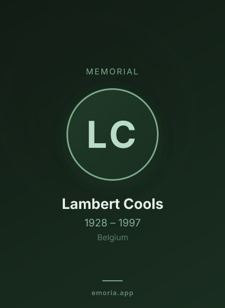 Memorial portrait of Lambert Cools