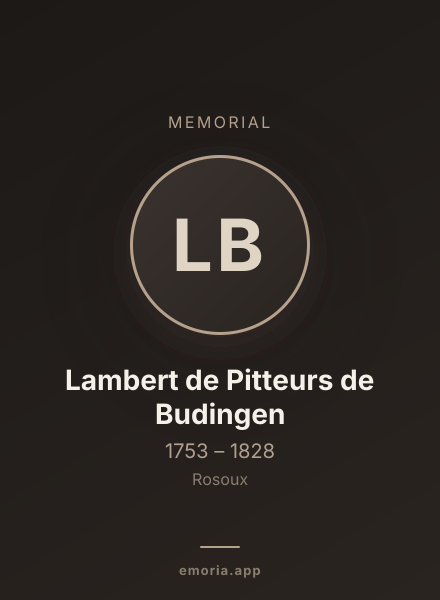 Memorial portrait of Lambert de Pitteurs de Budingen