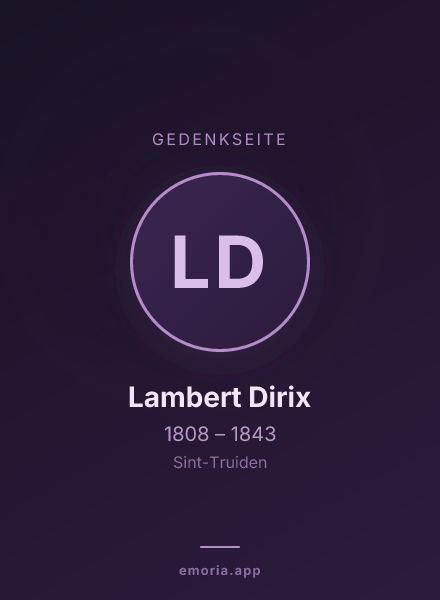 Gedenkportrait von Lambert Dirix