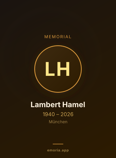 Memorial portrait of Lambert Hamel
