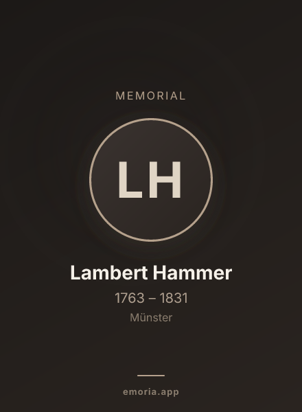 Memorial portrait of Lambert Hammer