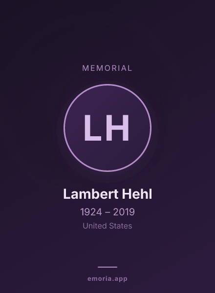 Memorial portrait of Lambert Hehl