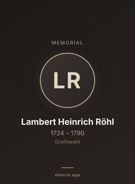 Memorial portrait of Lambert Heinrich Röhl