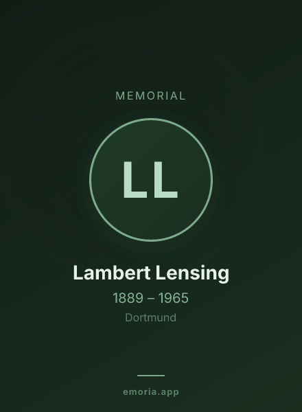 Memorial portrait of Lambert Lensing