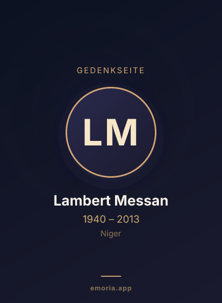 Gedenkportrait von Lambert Messan