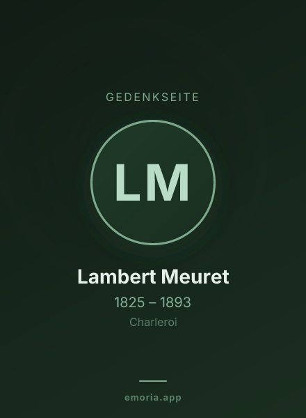 Gedenkportrait von Lambert Meuret
