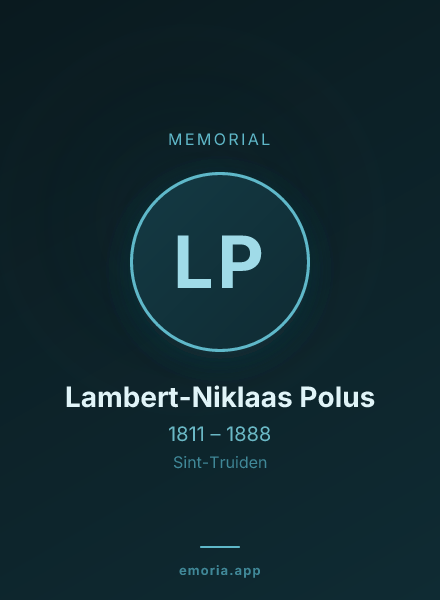 Memorial portrait of Lambert-Niklaas Polus