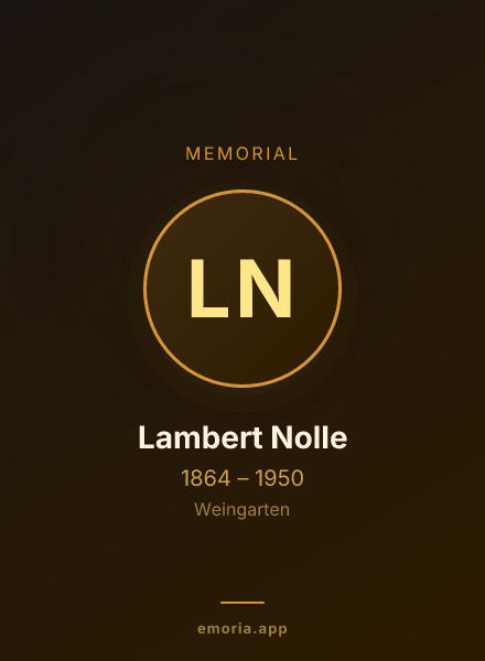 Memorial portrait of Lambert Nolle