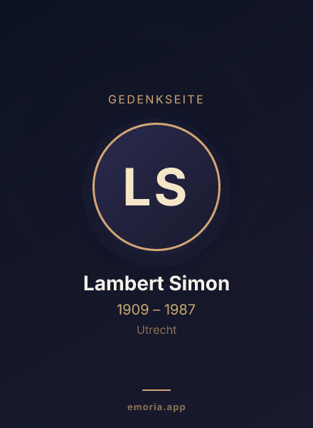 Gedenkportrait von Lambert Simon