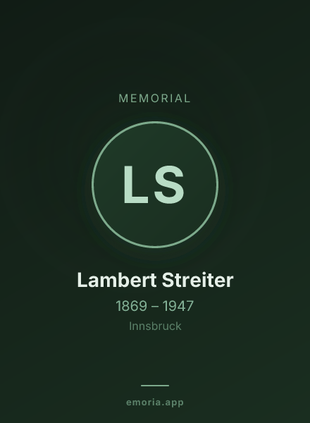 Memorial portrait of Lambert Streiter
