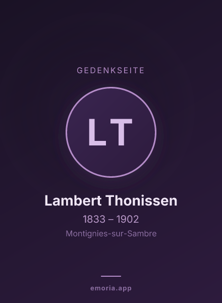 Gedenkportrait von Lambert Thonissen
