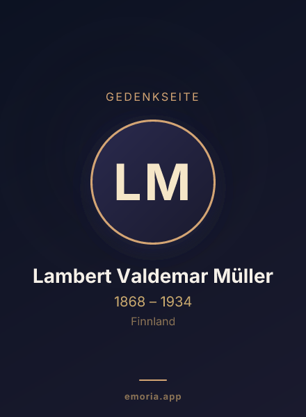 Gedenkportrait von Lambert Valdemar Müller