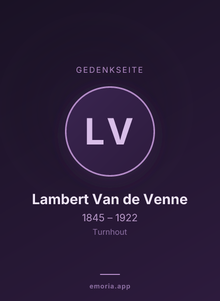 Gedenkportrait von Lambert Van de Venne